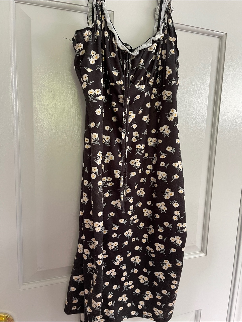 Floral Ruffle-Trim Slip Dress - Picture 3 of 7